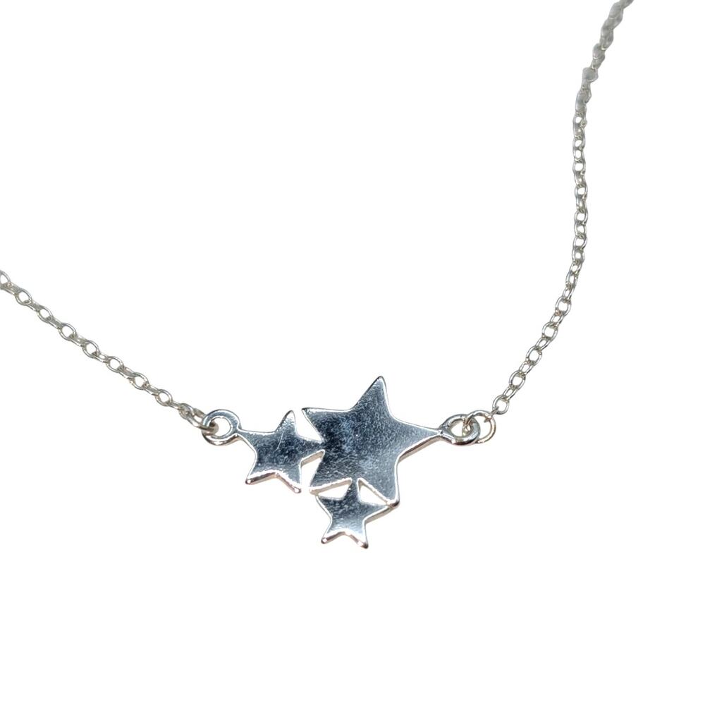 925 Sterling Silver Three Star Multi-Size Ankle Bracelet
